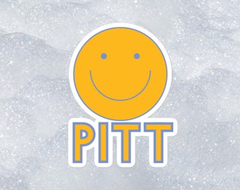 PITT Smiley Face Stickers! Back to School Stickers and Decals
