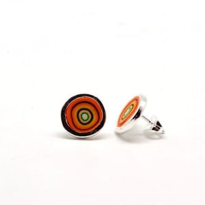 Handmade colors stud Earrings | made of polymer clay | gorgeous bijoux made of fimo | Great to wear in both casual and elegant occasions