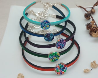 Handmade tiny bracelet made of polymer clay, gorgeous bijoux made of fimo, casual and elegant occasions, nickel-free, best gift for her