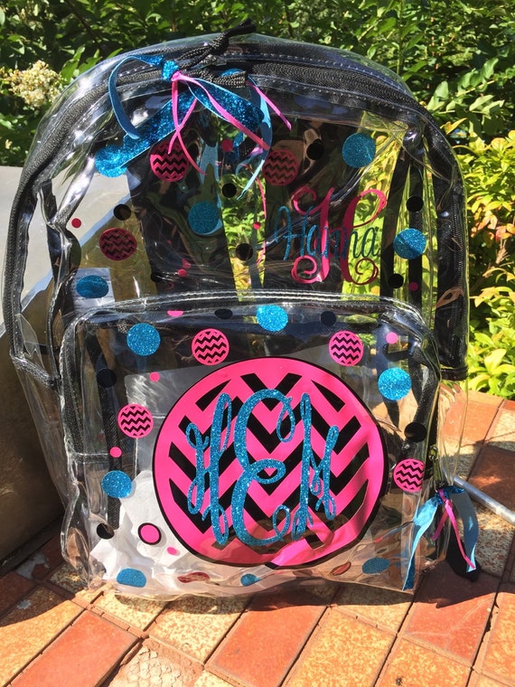 Personalized Clear Backpacks pick your design Etsy