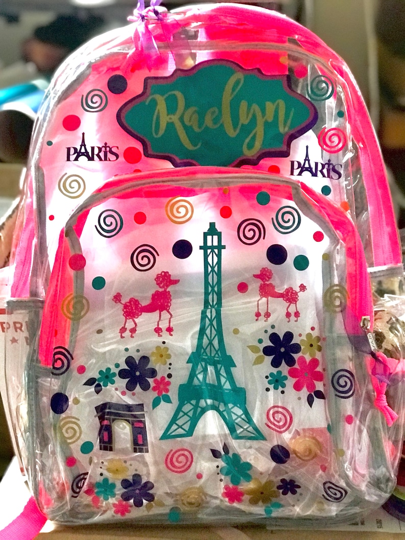 paris themed backpacks