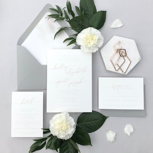 Holley Suite Wedding Invitation · Semi-Custom Invitation Suite · Elegant Wedding Invitation SAMPLE ONLY · Traditional Wedding Stationery