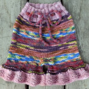 Handknit Wool Shorts, Wool Soaker, Wool Diaper Cover, Cloth Diaper Cover, 12-24+ months
