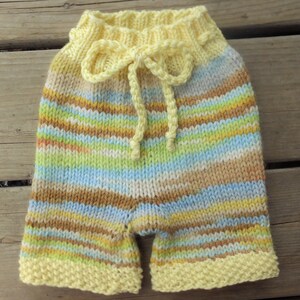 Handknit Wool Shorts, Wool Soaker, Wool Diaper Cover, Cloth Diaper Cover, size Medium