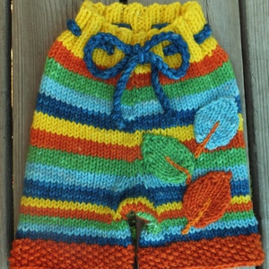 Handknit Wool Shorts, Wool Soaker, Wool Diaper Cover, Cloth Diaper Cover, size Large, 12-24 months