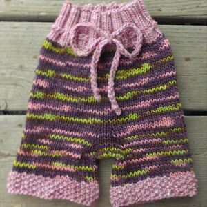 Handknit Wool Shorts, Wool Soaker, Wool Diaper Cover, Cloth Diaper Cover, size Medium