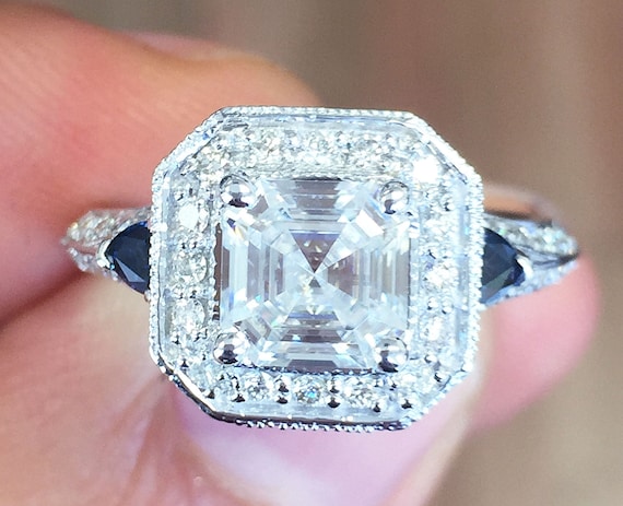 2.05CTW PRINCESS THREE 3 STONES ENGAGEMENT ANNIVERSARY RING size 5 9 2.05CTW PRINCESS THREE 3 STONES ENGAGEMENT ANNIVERSARY RING size 5 9