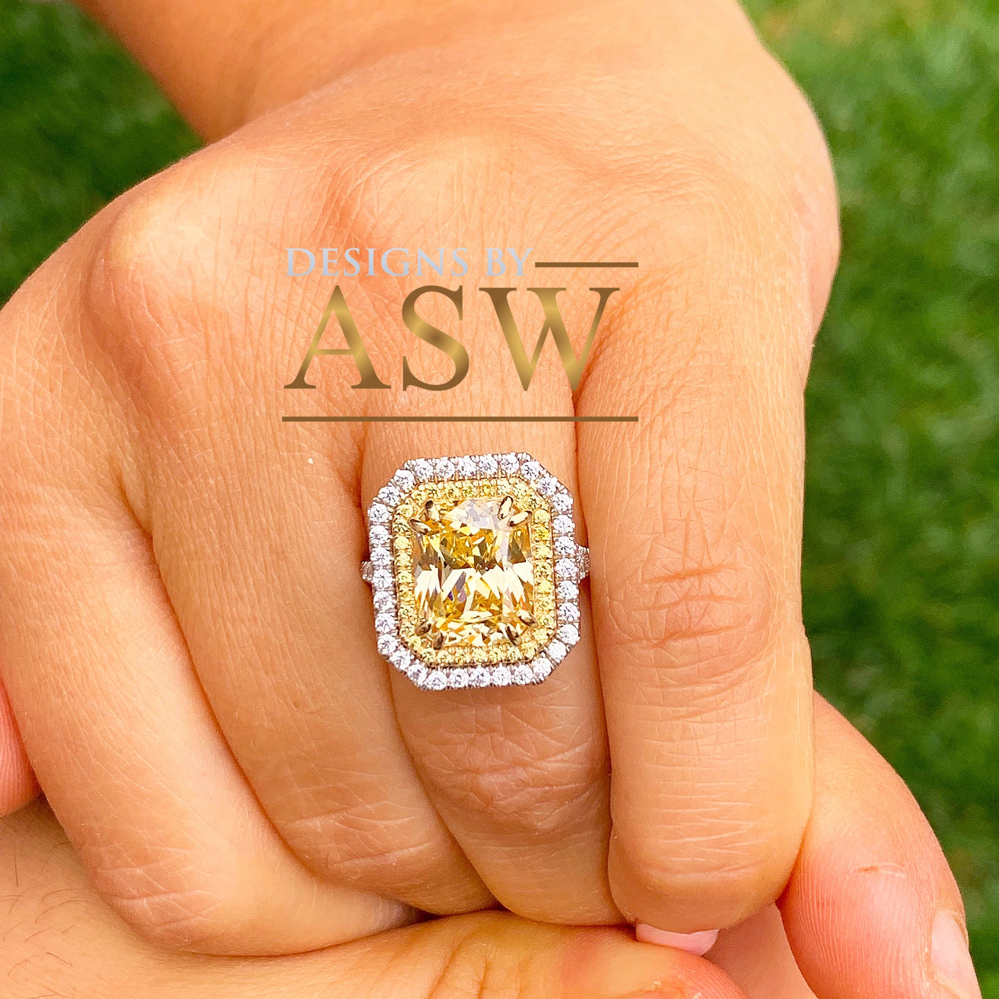 5 carat yellow diamond ring deals