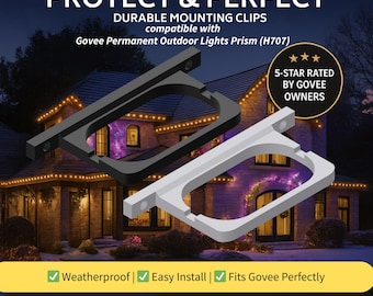 Govee Permanent Outdoor Lights Prism Compatible – Mounting Bracket – 8mm Horizontal Mount