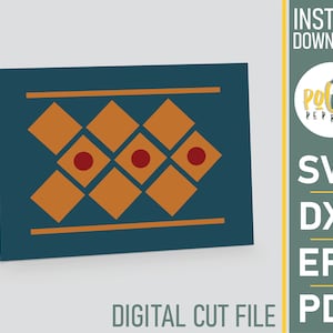 Geometric Greeting Card and Envelope Template | Papercut SVG Card Cut File | Cricut Silhouette DIY