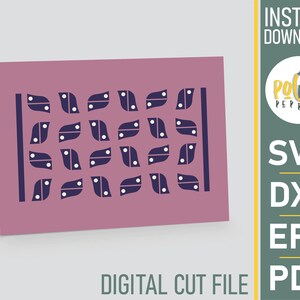 Geometric Greeting Card and Envelope Template | Papercut SVG Card Cut File | Cricut Silhouette DIY