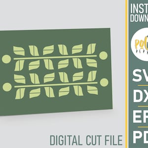 Geometric Greeting Card and Envelope Template | Papercut SVG Card Cut File | Cricut Silhouette DIY
