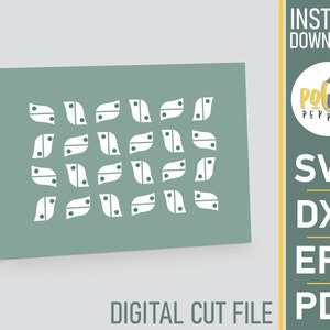Geometric Greeting Card and Envelope Template | Papercut SVG Card Cut File | Cricut Silhouette DIY