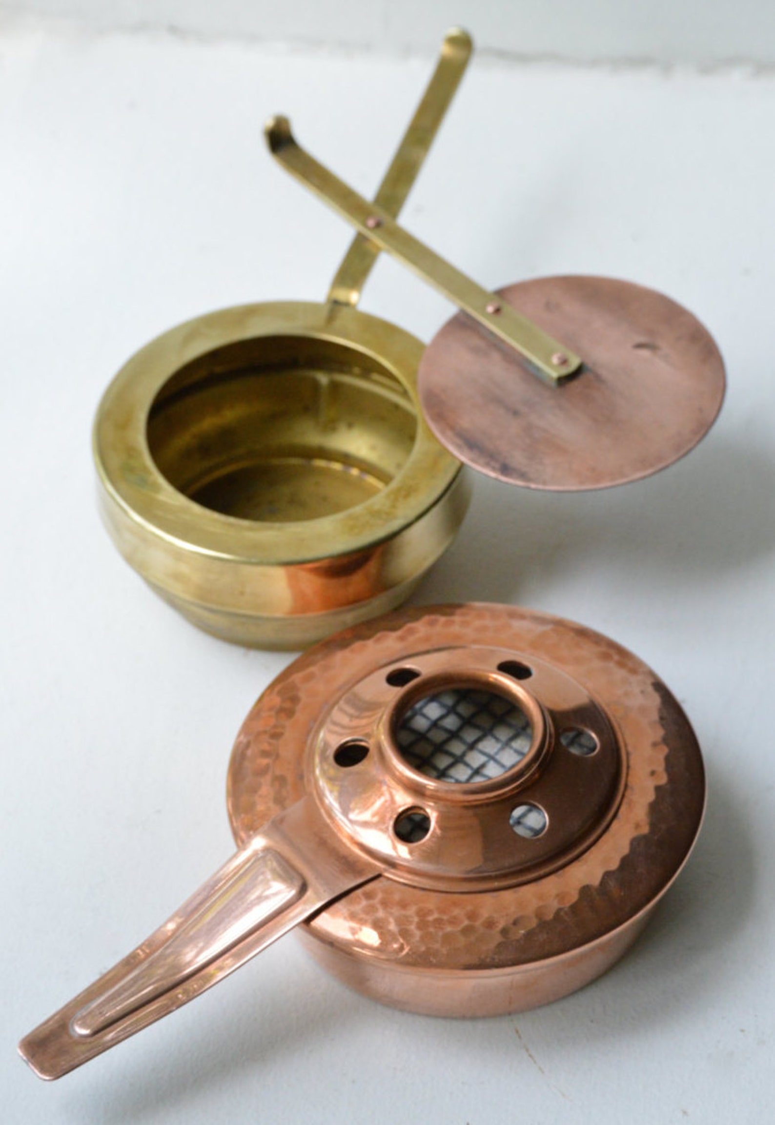 Set of Copper Sterno Burners Chafing Dish Burners Alcohol Etsy