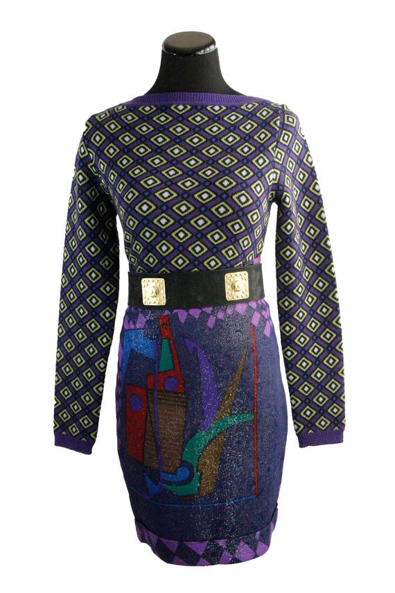 VERSUS by GIANNI VERSACE Geometric Print Sweater - image 2