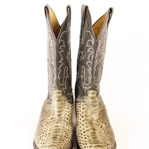 Mens Vintage Tony Lama Python Cowboy Boots Size 81/2