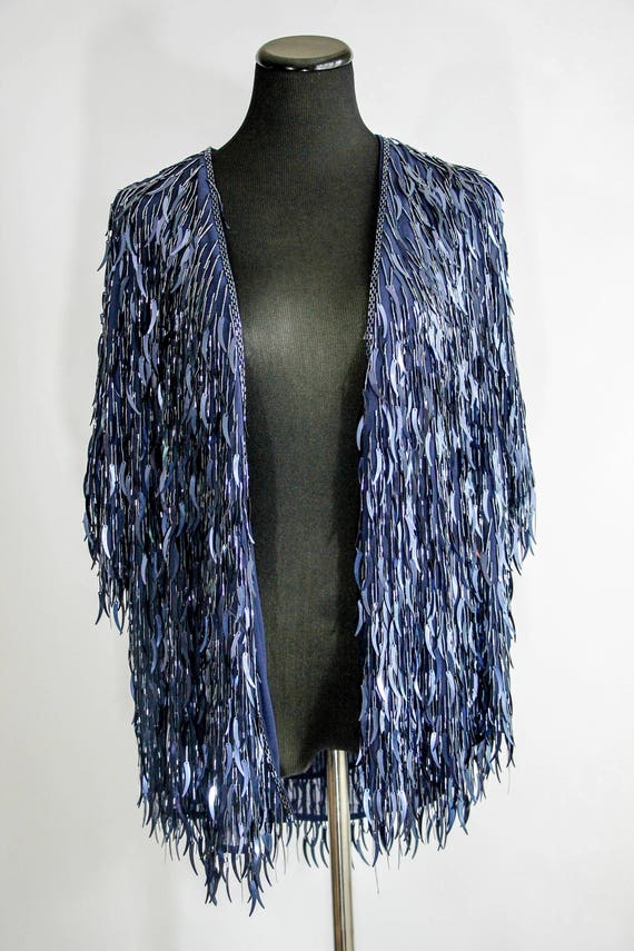 Sequin Fringe Jacket