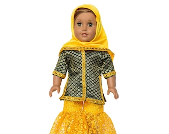 Indian Dress (Salwar-Kurta) to fit 18" Doll