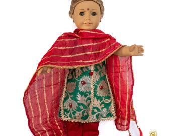 Indian Dress (Salwar-Kurta) to fit 18" American Girl Doll
