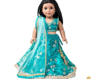 Authentic Indian Lehenga Outfit for 18" Doll