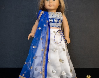 Indian Dress (Lehenga) to fit 18" American Girl Doll
