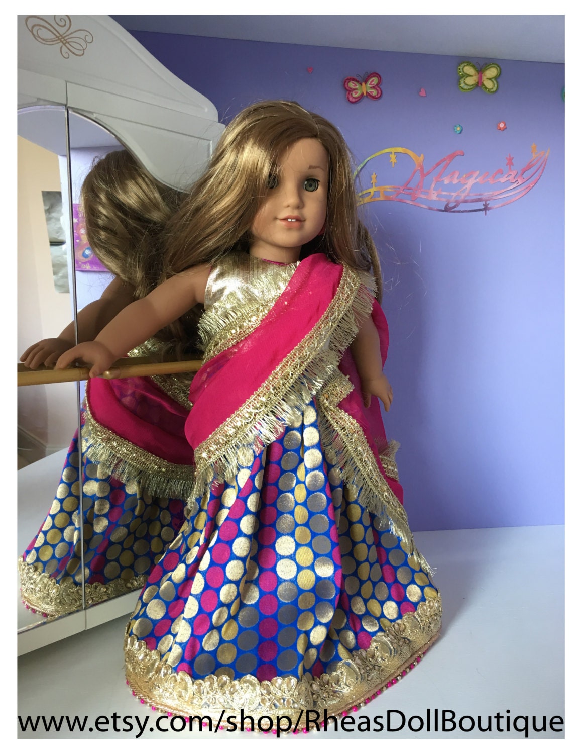 American Girl Doll Princess Outfit Lehnga Etsy