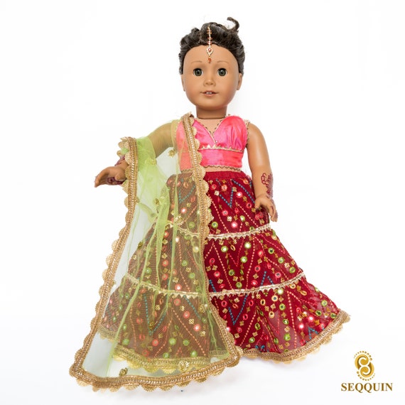 Indian Dress lehenga to Fit 18 Doll Etsy Canada