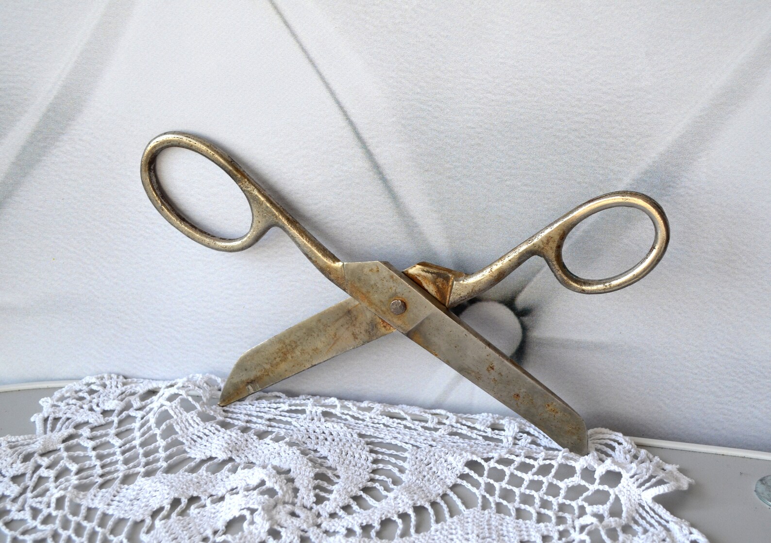 Vintage rusty scissors large old metal sewing antique Etsy