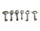 6 Vintage Skelett Schlüssel, eiserne Schlüssel, Skelettschlüssel Sammlung, antike Metall-Tasten, Steampunk Supplies