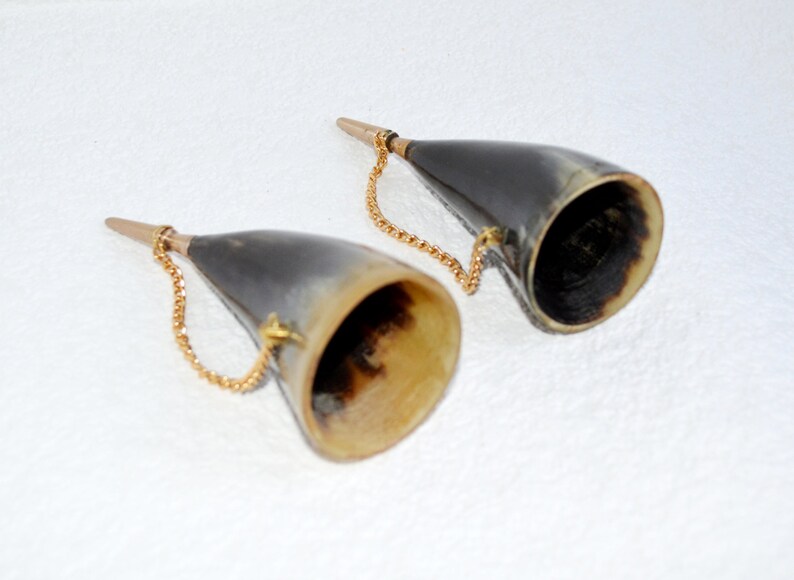 Vintage celtic mead horns with stand viking gift horn cup Etsy