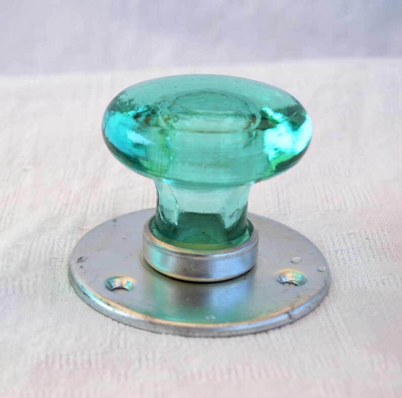 Vintage Glass Door Knobs Set of 2 Clear Glass Door Handles Etsy