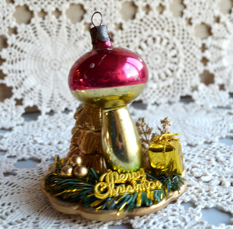 Glass mushroom Christmas ornament amanita mushroom woodland  Etsy