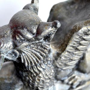 Goth Candle Holder Griffin Gargoyle with Handle, Gothic Witchy Candlestick Holder, Home altar decor, Witchcraft supplies
