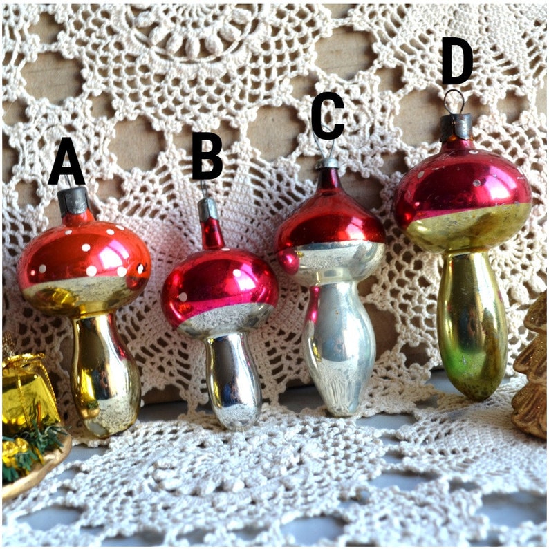 Glass mushroom Christmas ornament amanita mushroom woodland  Etsy
