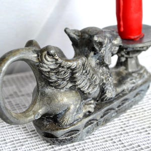 Goth Candle Holder Griffin Gargoyle with Handle, Gothic Witchy Candlestick Holder, Home altar decor, Witchcraft supplies