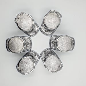 Set 2 Silver Interior Dummy Door Knobs Handles Drawer Pulls, Dresser Modern Chrome Round Knobs, cabin bathroom drawer pull, Vintage Hardware