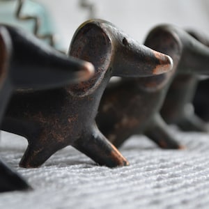 Vintage DOG Figurine Corkscrew Dachshund Wine Bottle Opener, Art Deco Bar Decor, Animal Walter Bosse, Birthday Gift for Him Men