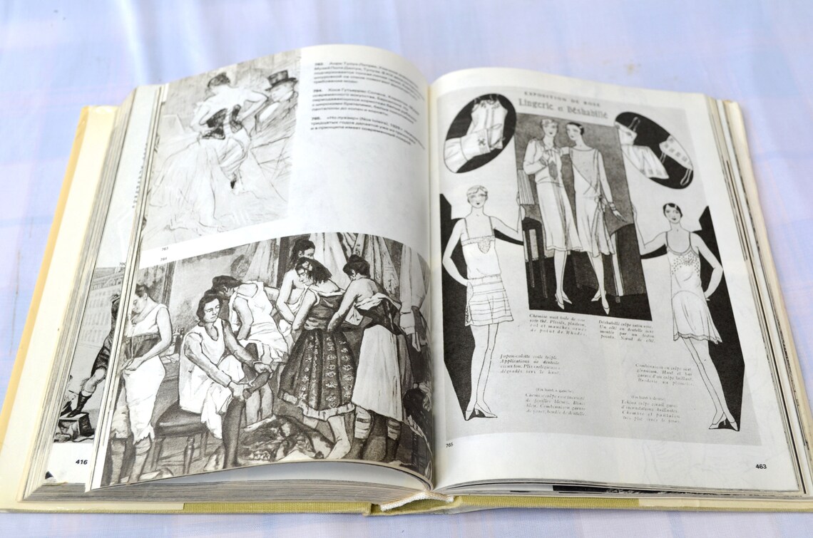 Vintage fashion book Illustrated Historical sewing designer Etsy