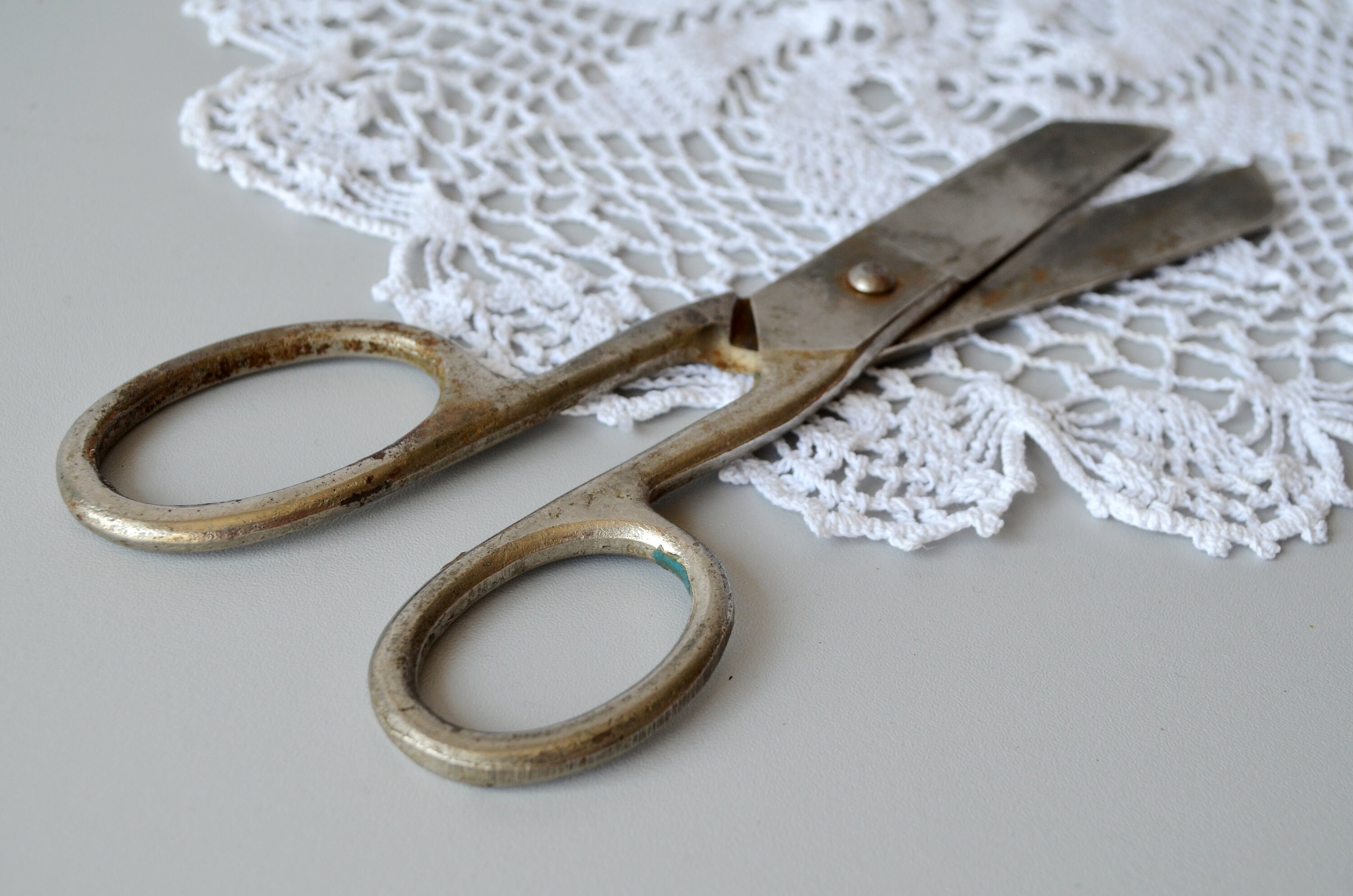 Vintage rusty scissors large old metal sewing antique Etsy