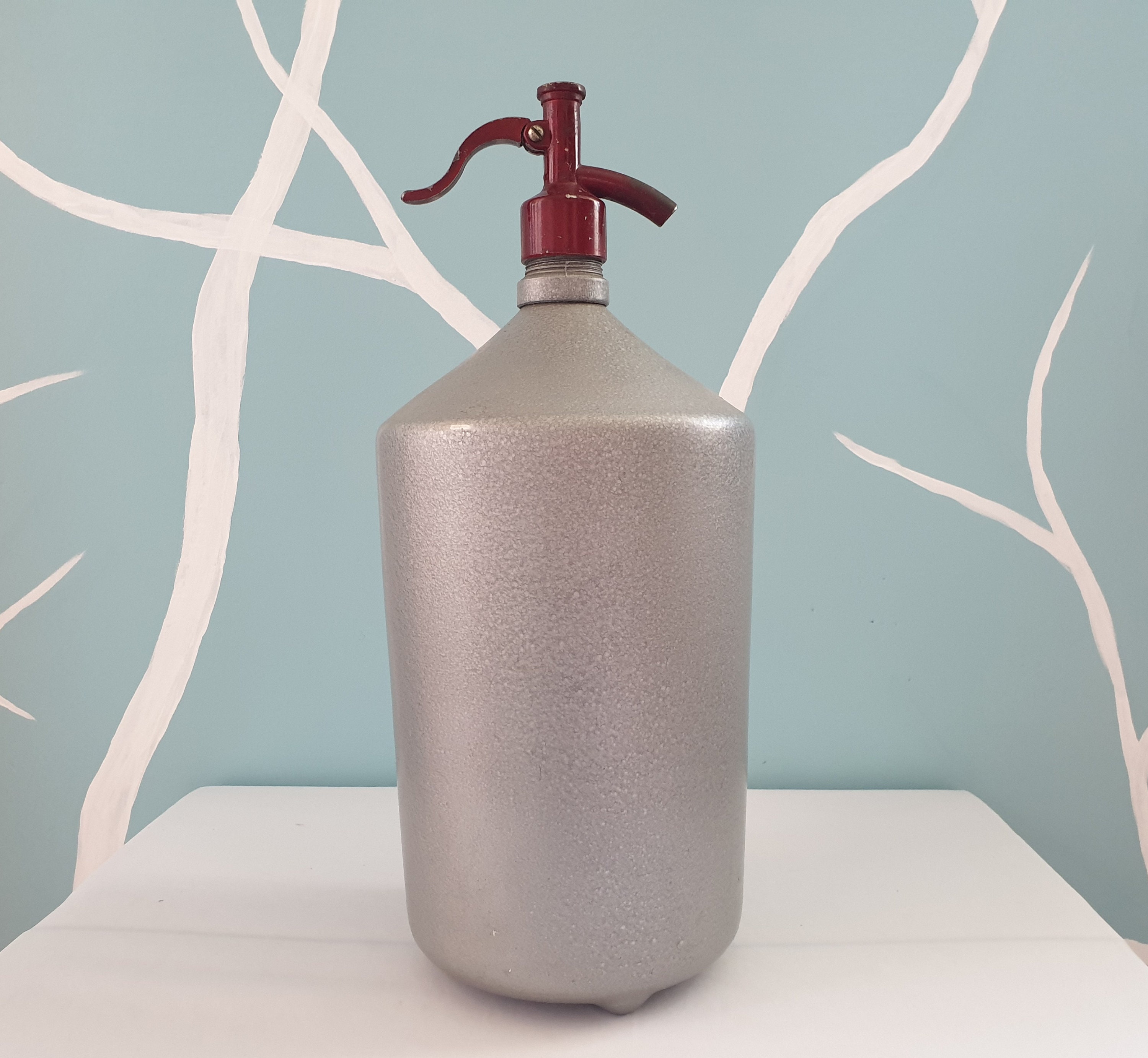 Stainless steel Siphon Retro Soda Siphon Large Seltzer Soviet Metal