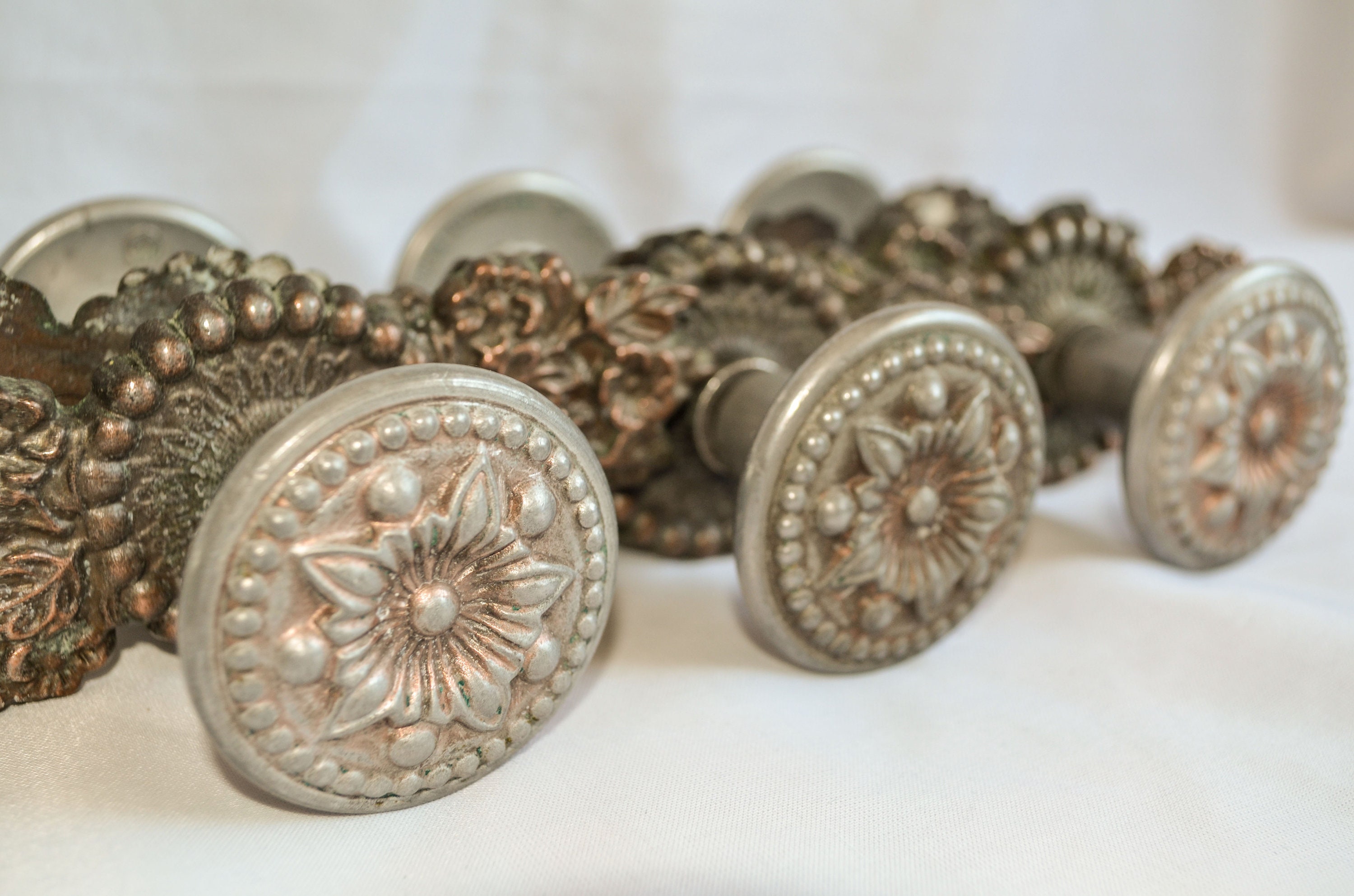 Vintage round double sided knob door handle with Etsy