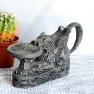 Goth Candle Holder Griffin Gargoyle with Handle, Gothic Witchy Candlestick Holder, Home altar decor, Witchcraft supplies