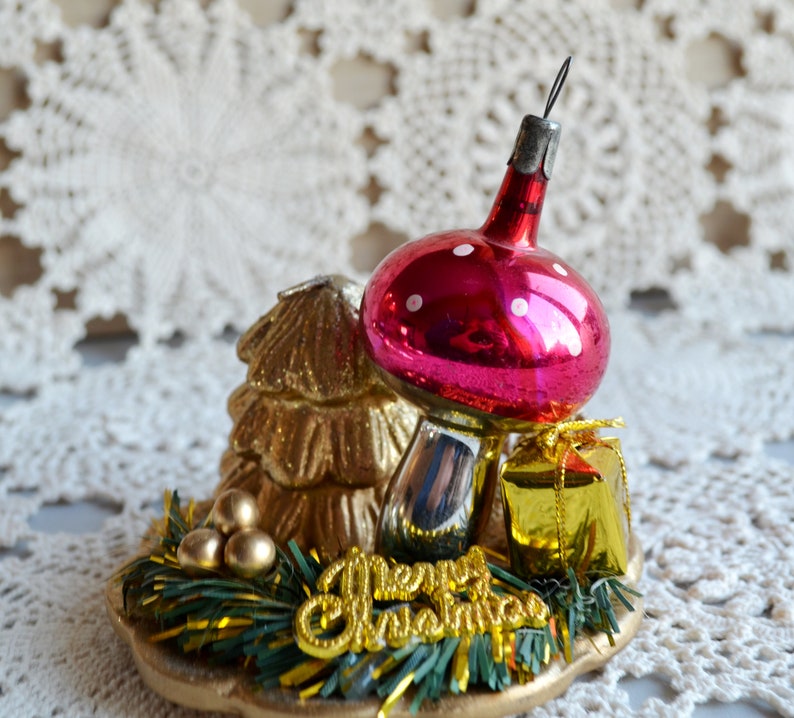Glass mushroom Christmas ornament amanita mushroom woodland  Etsy