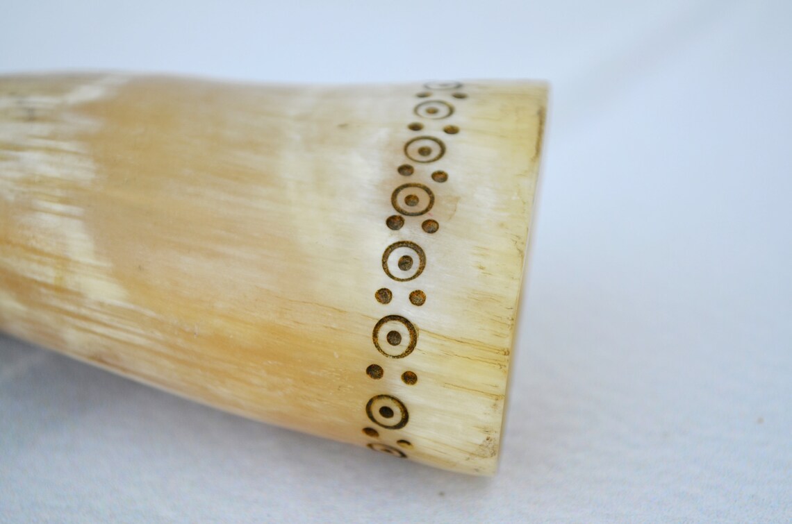 Vintage viking drinking mead horn cup Celtic norse Etsy