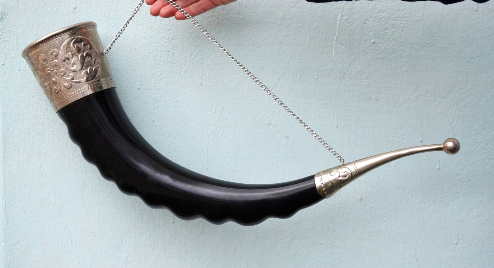 Big Celtic Viking drinking mead horn cup norse scandinavian Etsy