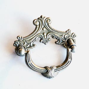 Vintage Drop Bail Pulls Antique Bronze, Cabinet Dresser Wardrobe Handle, Baroque Victorian Ornate Antique Style Furniture Hardware