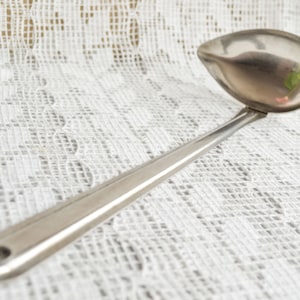 Vintage Punch Sauce Gravy Ladle Spoon Long Handle Stainless Steel Flatware Tableware, Silverware Serving spoon, Farmhouse Kitchen