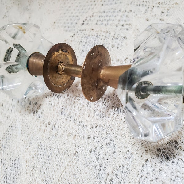 Vintage clear glass Mortice Door Knobs double sided handles, Acrylic Glass door knob, bathroom knobs door furniture