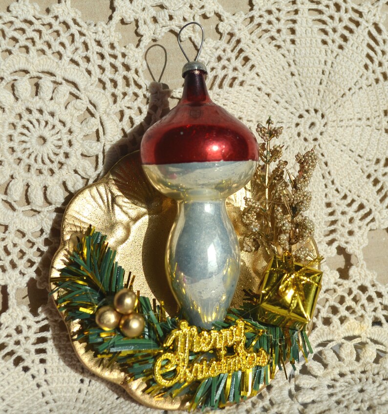 Glass mushroom Christmas ornament amanita mushroom woodland  Etsy
