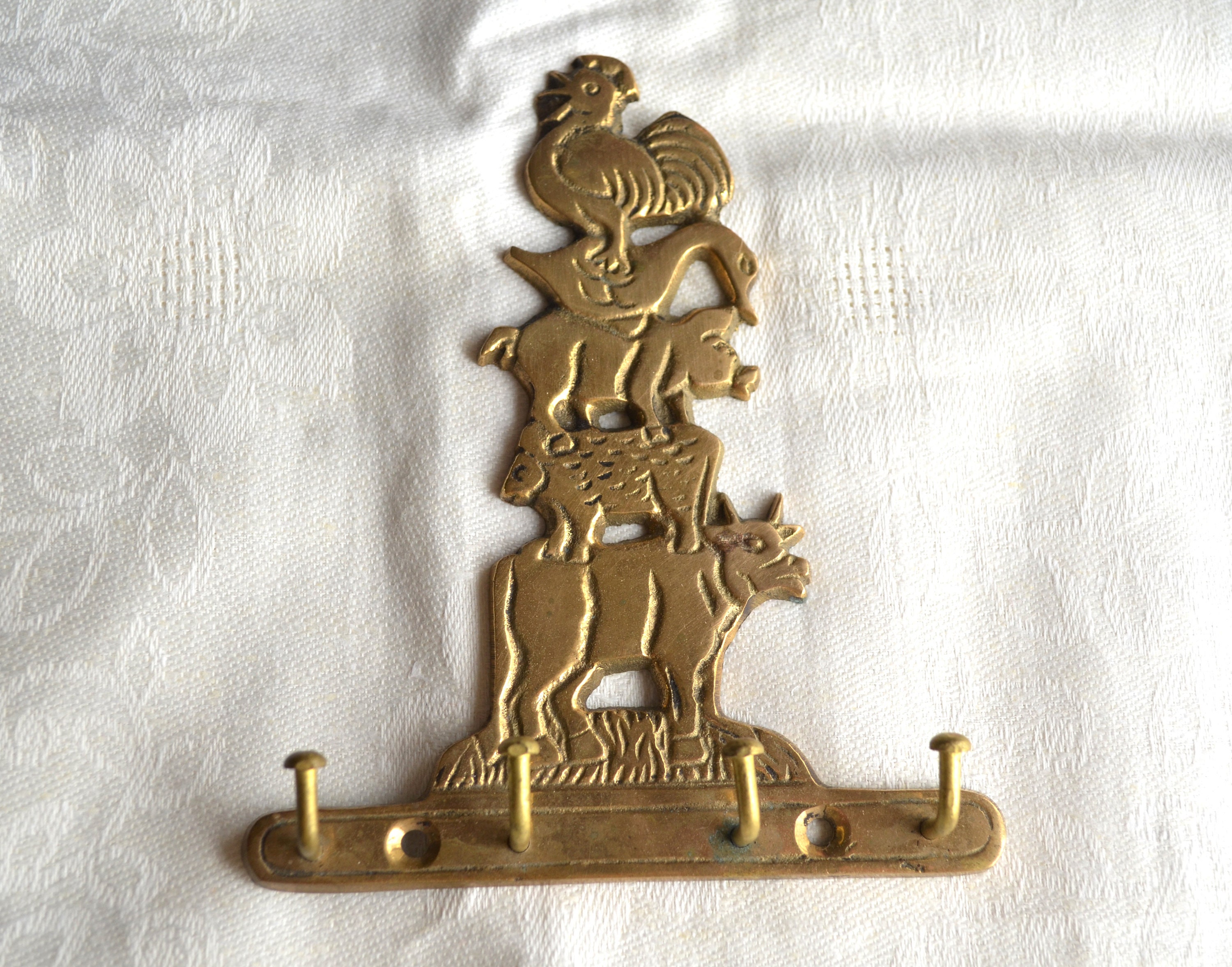 Farm animals hooks Bronze hanger Wall Hook Key Holder Wall Etsy